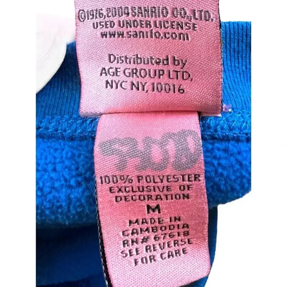 Sanrio Hello Kitty Teen Women's‎ Sweatshirt Blue Medium Warm;Thinner for Comfort - Picture 4 of 11